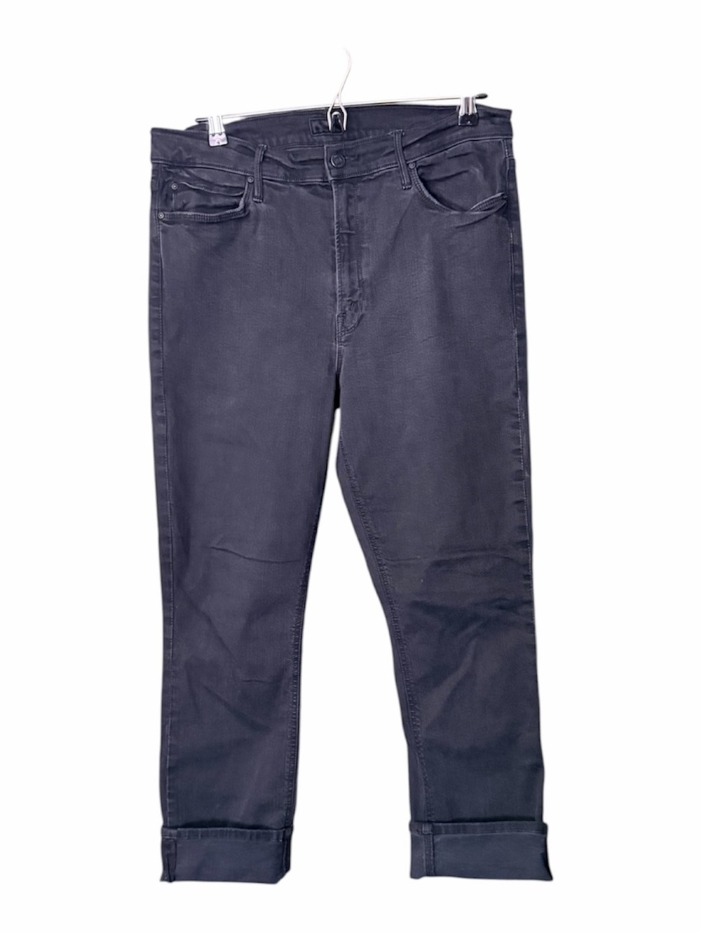 MOTHER The Mid Rise Dazzler Ankle Jeans‎ in Washed Black